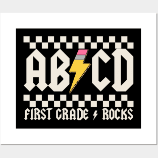 Abcd First Grade Rocks Pencil Lightning Posters and Art